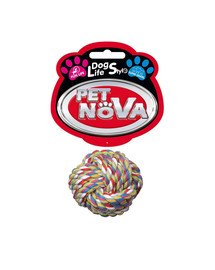 PET NOVA DOG LIFE STYLE míček z bavlněného lana 6cm