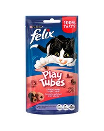 FELIX Play Tubes s příchutí krůty a šunky 8x50 g