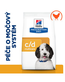 HILL'S Prescription Diet c/d Multicare Péče o močový systém pro psy 12 kg