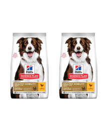 HILL'S Science Plan Canine Adult Healthy Mobility Medium Chicken 2 x 14 kg krmivo pro psy středních plemen s kuřecím masem na podporu kloubů