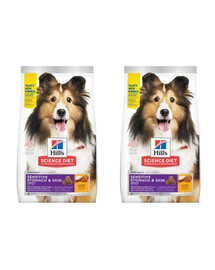 HILL'S Science Plan Canine Adult Sensitive Stomach & Skin Medium Chicken 2 x 14 kg