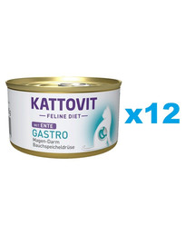 KATTOVIT Feline Diet Gastro Kachna 12 x 85 g