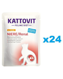 KATTOVIT Feline Diet Niere/Renal Kuřecí 24 x 85 g