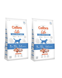 CALIBRA Dog Life Adult Medium Breed Chicken 2 x 12 kg