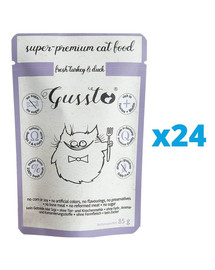 GUSSTO Cat Fresh Turkey & Duck 24 x 85g