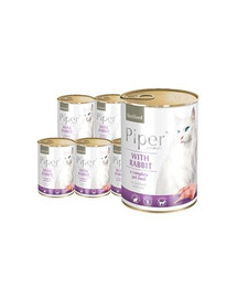 DOLINA NOTECI PIPER s králičím masem, konzerva pro sterilizovanou kočku 12x400 g