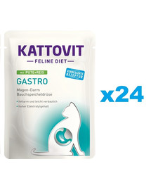 KATTOVIT Feline Diet Gastro krutí s rýží 24 x 85 g