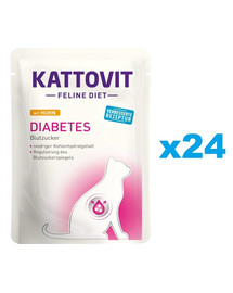 KATTOVIT Feline Diet Diabetes Kuřecí 24 x 85 g