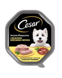 CESAR 150 g vlhké kompletní krmivo pro dospělé psy s jemným kuřecím a krůtím masem