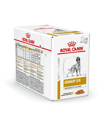 ROYAL CANIN Veterinary Health Nutrition Dog Urinary Moderate Calories S/O Pouch in Gravy 24x 100 g