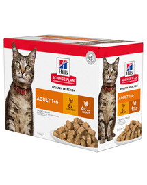 HILL'S Science Plan Feline Adult Multipack Poultry Selection 85 g x12ks