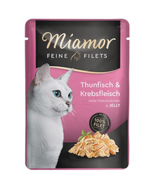 MIAMOR Feline Filets Tuňák s krabem v želé 100 g