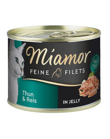 MIAMOR Feline Filets Tuňák a rýže v želé 185 g