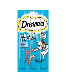 DREAMIES Doplňkové krmivo pro dospělé kočky s lahodným lososem 30 g