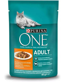 PURINA ONE ADULT s kuřetem a zelenými fazolkami ve šťávě 85 g