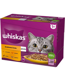 WHISKAS Kuře, kachna, drůbež, krůta v želé 12x85g