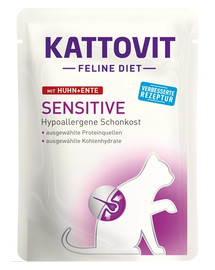 KATTOVIT Feline Diet Sensitive Kuře a Kachna 85g