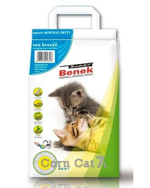 BENEK Super Corn Cat 14l kukuřičné stelivo pro kočky s vůní mořského vánku