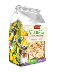 VITAPOL Chipsy banánové pro hlodavce 150g