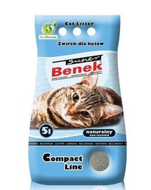 BENEK Super Compact Natural Bentonitové stelivo 5 L