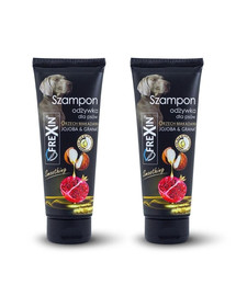 FREXIN Šampón s kondicionérem pro psy 2v1 jojoba a granátové jablko 2x220 g