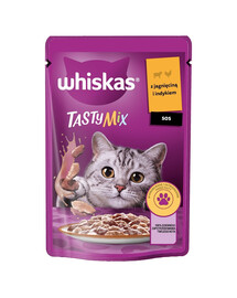WHISKAS Adult 85g sáček vlhkého krmiva pro kočky s jehněčí a krůtí omáčkou pro dospělé kočky