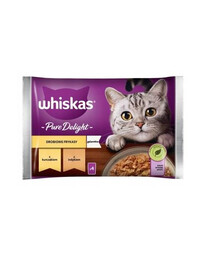WHISKAS Pure Delight Drůbeží lívance s kuřecím a krůtím masem 4x85g