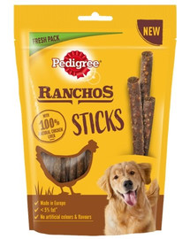 PEDIGREE Ranchos Sticks 600 g (10 x 60 g) psí pamlsky s kuřecími játry