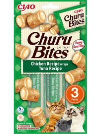 INABA Churu Bites Chicken tuna wrap 3x10g s tuňákem