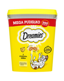 DREAMIES Mega krabička 350g Kočičí pamlsek s lahodným sýrem
