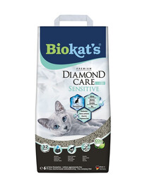 BIOKAT'S Diamond Care Sensitive Classic 6 l bentonitové stelivo pro kočky