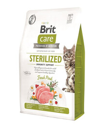 BRIT CARE Grain-Free Sterilized Immunity 2 kg hypoalergenní receptura pro dospělé sterilizované kočky