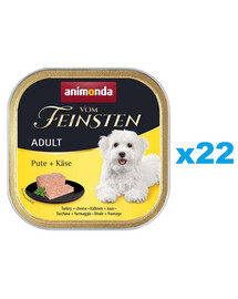 ANIMONDA Vom Feinsten Adult Krůtí a sýr 22x150 g