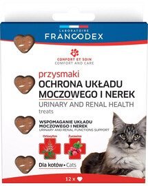 FRANCODEX Pamlsky pro zdraví močových cest a ledvin pro kočky 12 ks.