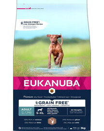 EUKANUBA Grain Free S-XL Adult Game 3 kg