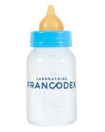 FRANCODEX Krmná láhev pro štěňata a koťata 120 ml + 2 savičky