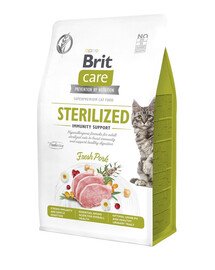 BRIT CARE Grain-Free Sterilized Immunity 0.4 kg hypoalergenní receptura pro dospělé sterilizované kočky