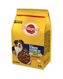 PEDIGREE Tender Goodness 5x1,8 kg polotučné kompletní krmivo bohaté na drůbež pro dospělé psy
