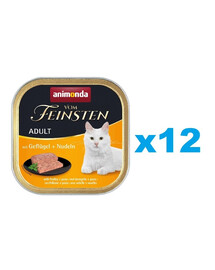 ANIMONDA Vom Feinsten Adult Cat drůbeží & těstoviny 12x100 g