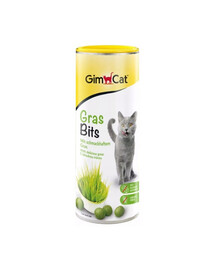 GIMCAT Tasty Tabs GrassBits 425 g travní pamlsek pro kočky