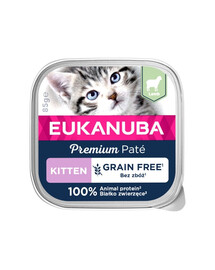 EUKANUBA Grain Free Kitten Jehněčí paštika pro koťata 16 x 85 g