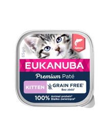 EUKANUBA Grain Free Kitten Paštika pro koťata s lososem 16 x 85 g
