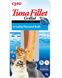 INABA Tuna fillet in scallop broth 15g filet z tuňáka ve vývaru s hřebenatkami pro kočky