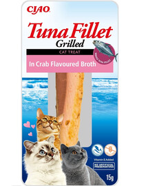 INABA Tuna fillet in crab flavoured broth 15g filet z tuňáka v krabím vývaru pro kočky