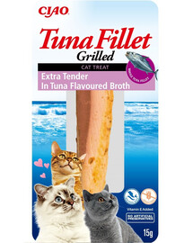 INABA Tuna fillet extra tender in tuna broth 15g extra jemného filé z tuňáka ve vývaru s příchutí tuňáka pro kočky