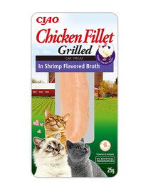 INABA Cat Grilled Chicken Fillet v krevetovém vývaru 25 g
