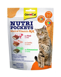 GIMCAT Nutri Pockets Malt&Vitamin mix 150 g sladovo-vitamínová pochoutka pro kočky