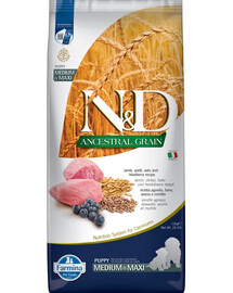 N&D Low Grain Dog Lamb & Blueberry Puppy Medium & Maxi 12 kg