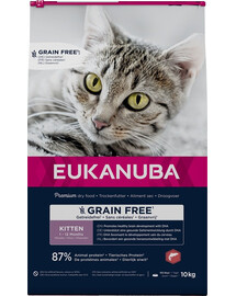 EUKANUBA Grain Free Kitten Losos 10 kg pro rostoucí koťata