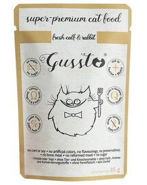 GUSSTO Cat Fresh Calf & Rabbit  85g kapsička pro kočky